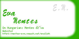 eva mentes business card